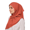 Sulam Mekar Ironless Chiffon Triangle Bawal in Cinnamon Brown